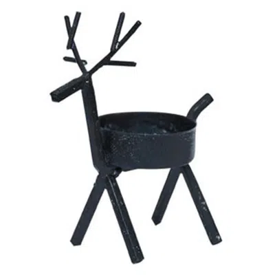 Homegifo Reindeer Tealight Holder In Black