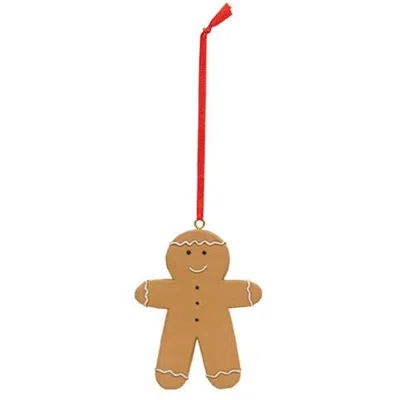 Homegifo Resin Baby Gingerbread Cookie Ornament W/red Hanger In Neutral