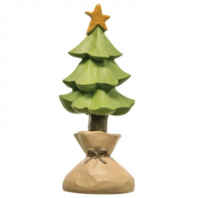 Homegifo Resin Christmas Tree In Sack In Multi
