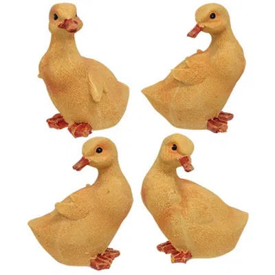Homegifo Resin Duckling 4 Asstd. In Orange