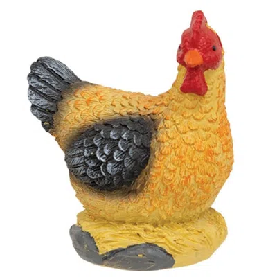 Homegifo Resin Nesting Chicken In Yellow