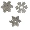 Homegifo Resin Silver Sparkle Snowflake Sitter 3 Asstd.