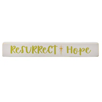 Homegifo Resurrect Hope Painted Wood Block 12"