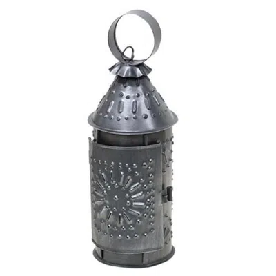 Homegifo Revere Lantern In Antiqued Tin In Black