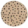 Homegifo Round Mat W/black Stars