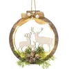 Homegifo *round Reindeer Cutout Ornament