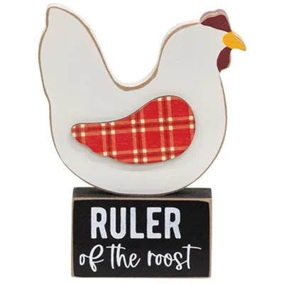 Homegifo Ruler Of The Roost Chicken On Base In Black