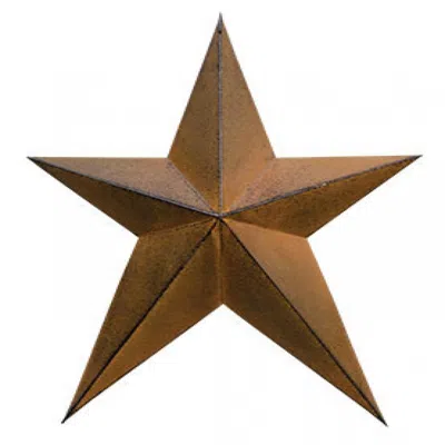 Homegifo *rust & Black Finish Whimsical Star 18" In Brown