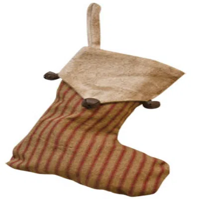 Homegifo Rustic Stocking 8" In Brown