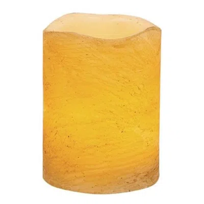 Homegifo Rustic Tan Timer Pillar 3" X 4" In Yellow