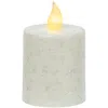 Homegifo Rustic White Flame Timer Pillar 2.25" X 2.5"