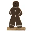 Homegifo *rustic Wood Baby Gingerbread Man On Base