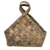 Homegifo Rustic Woven Gathering Basket W/loop Handles