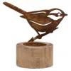 Homegifo Rusty Bird Tealight Holder 4"