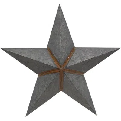 Homegifo *rusty Galvanized Barn Star 18" In Gray