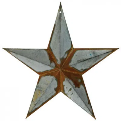 Homegifo *rusty Galvanized Star 12" In Gray