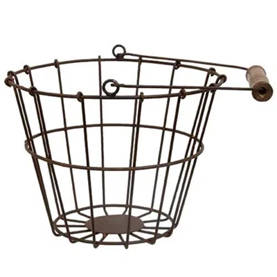 Homegifo *rusty Wire Egg Basket In Blue