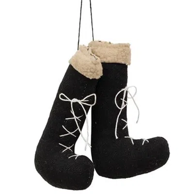Homegifo Santa's Boots Fabric Ornament In Blue
