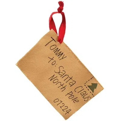 Homegifo *santa Claus Letter Ornament From Tommy In Brown