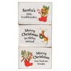 Homegifo Santa's Little Troublemaker Block Sign 3 Asstd.