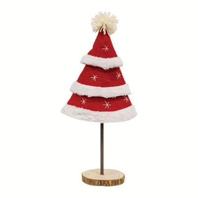Homegifo Santa Tiered Felted Tree Small In Red