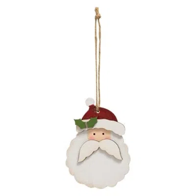 Homegifo Santa With Holly Ornament In White