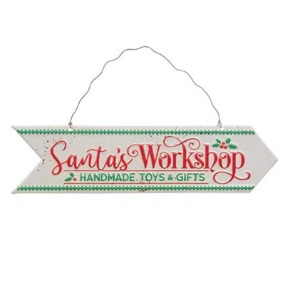 Homegifo Mrs. Claus Kitchen Metal Hanging Sign In Red