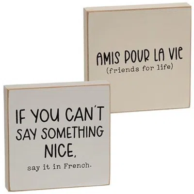 HOMEGIFO SAY IT IN FRENCH SQUARE BLOCK 2 ASSTD.