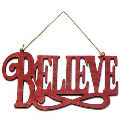 Homegifo Script Believe Hanger In Red