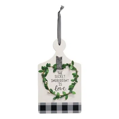 Homegifo *secret Ingredient Is Love Cutting Board Sign In White