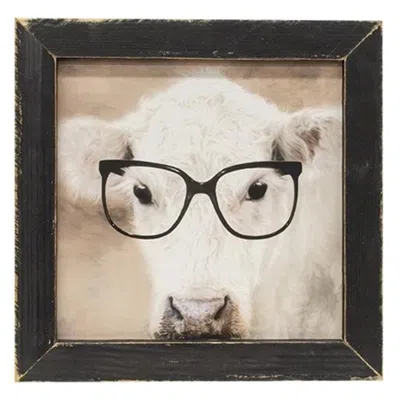 Homegifo See Clearly Cow Framed Print
