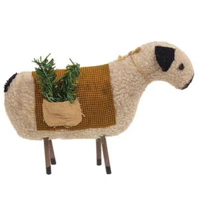 Homegifo *sheep With Pine Christmas Ornament In Brown