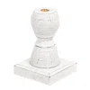 Homegifo Short White Spindle Flower Holder