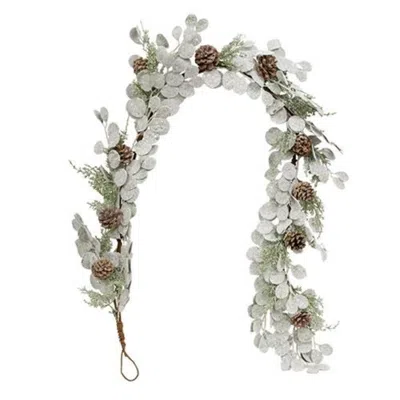 Homegifo *silver Dollar Shine Garland In White
