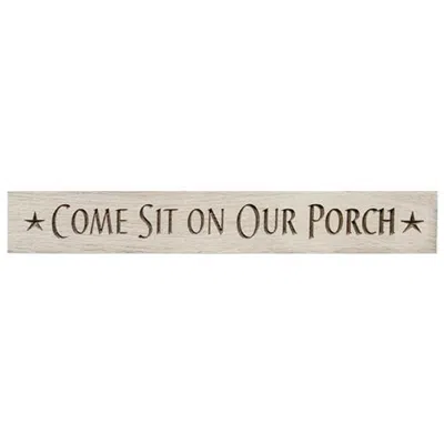 Homegifo Sit On Our Porch Engraved Sign 24" X 3.5"