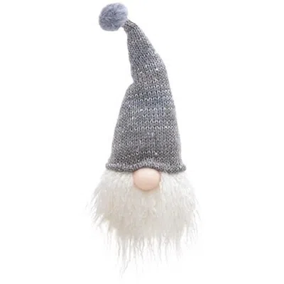 Homegifo *sitting Gray Hat Santa Gnome