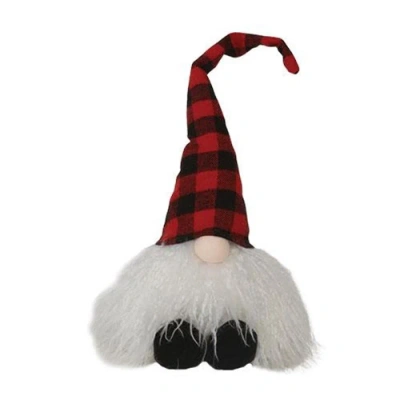 Homegifo *sitting Plush Red/black Plaid Santa Gnome