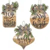 Homegifo *slat Wood Christmas Ornament Sign 3 Asstd.