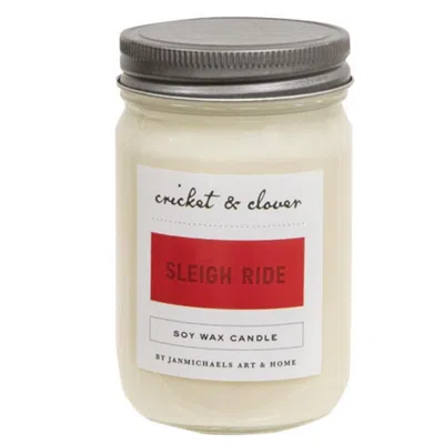 Homegifo Sleigh Ride Soy Mason Candle In White