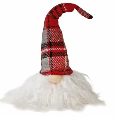 Homegifo *sm Plush Red Plaid Santa Gnome