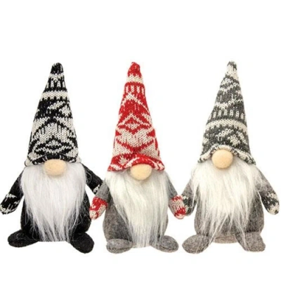 Homegifo Sm Sitting Santa Gnome 3 Asstd. In Multi