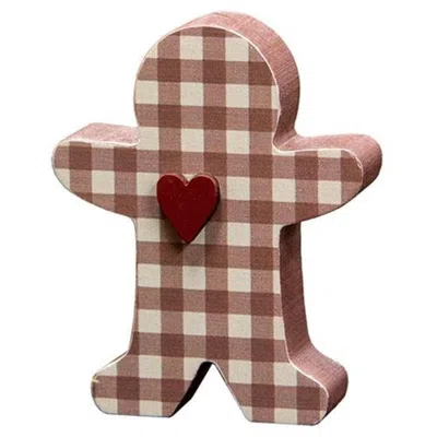Homegifo Small Buffalo Check Chunky Gingerbread Man In Brown