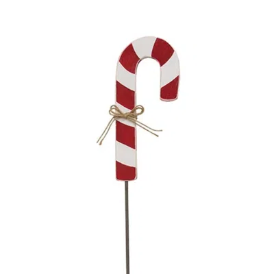 Homegifo Small Candy Cane Planter Stake In Red