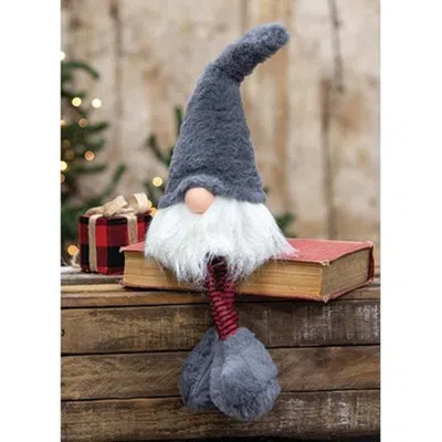 Homegifo *small Dangle Leg Plush Fuzzy Gray Santa Gnome