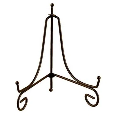 Homegifo Small Folding Iron Plate Stand In Black