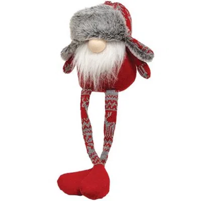 Homegifo Small Nordic Snowflake Trapper Hat Dangle Leg Gnome In Black