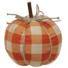 Homegifo Small Orange Buffalo Check Pumpkin