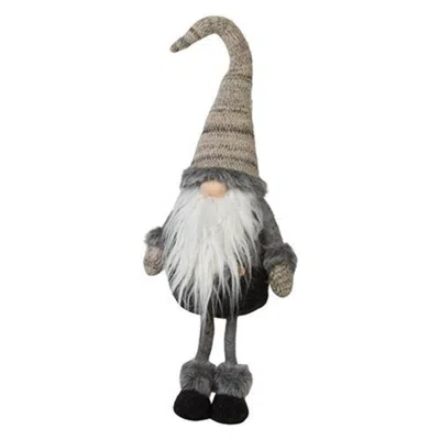 Homegifo *small Standing Plush Gray Santa Gnome
