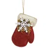Homegifo Snowflake Mitten Felt Ornament