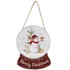 Homegifo Snowman & Bunnies Wooden Snow Globe Ornament